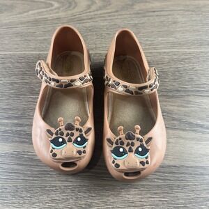 Mini Melissa Giraffe Mary Jane Jelly Shoes Girls Size 10 Animal Dress-Up